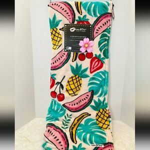 Luv Betsey by Betsey Johnson Summer Fruit Plush Throw Blanket